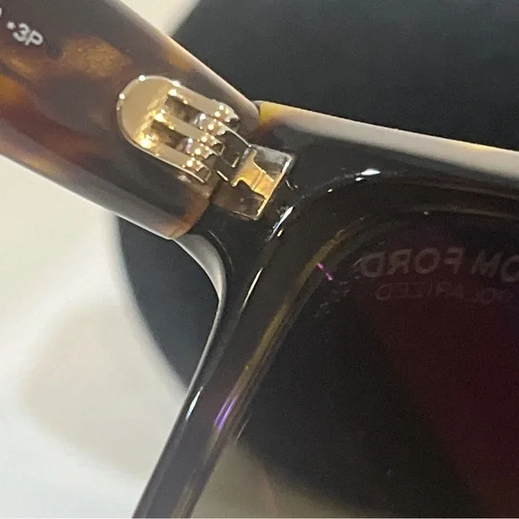 Tom Ford Mikel FT1085 52H Black-Dark Havana/Brown Polarized Women's Sunglasses - Picture 10 of 11